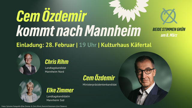🌻🗣 Politischer Abend mit Cem Özdemir in Mannheim